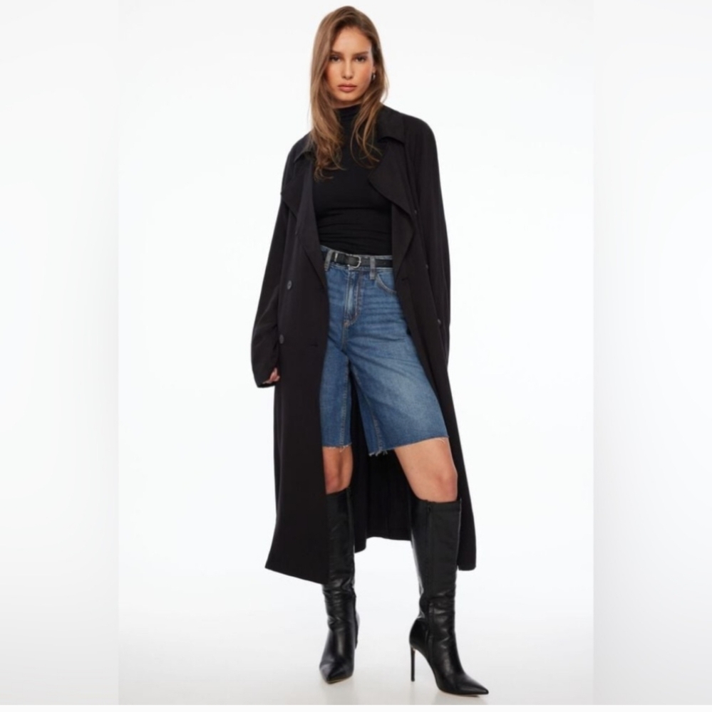Dynamite Maxi Black Trench Coat